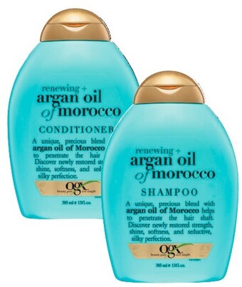 Coles Ogx renewing + argan oil shampoo or conditioner 385ml offer