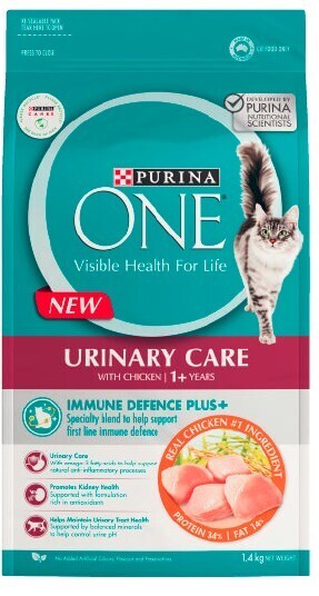 Coles Purina one adult dry cat food 1.4kg-1.5kg offer