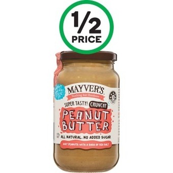 Woolworths Mayver’s peanut butter 375g offer
