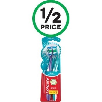 Woolworths Colgate 360 whole mouth clean toothbrush pk 2 offer