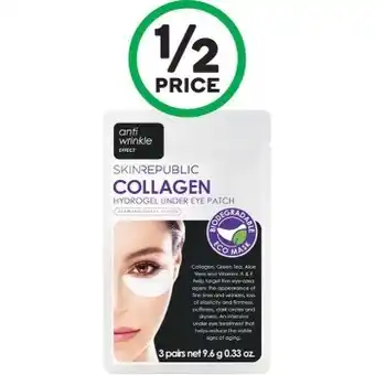 Woolworths Skin republic collagen hydro under eye patch pk 1 offer
