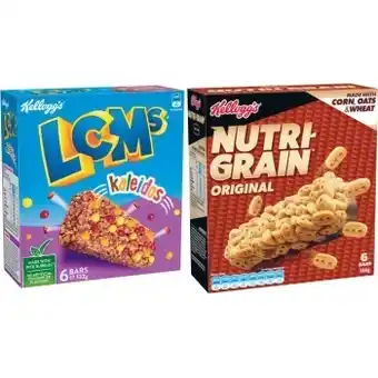 Coles Kellogg’s lcms 120g-138g or nutri-grain bars 144g offer