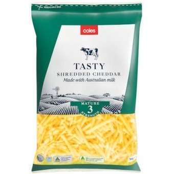 Coles Coles tasty cheddar shredded 700g offer