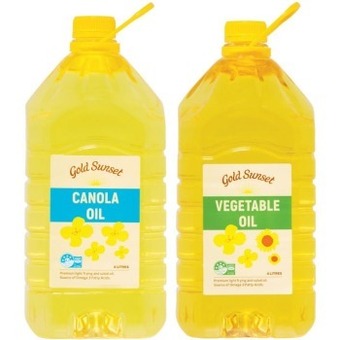 Coles Gold sunset canola or vegetable oil 4 litre offer
