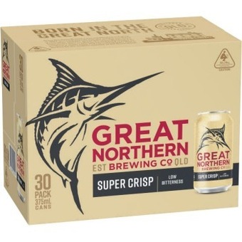Coles Great northern super crisp lager block cans 30x375ml offer