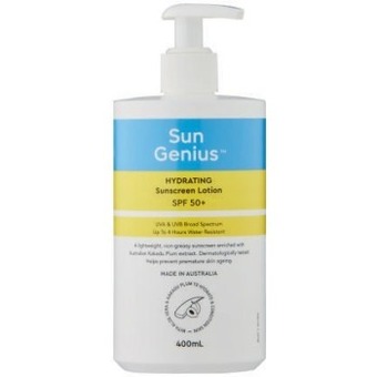 Coles Sun genius hydrating sunscreen lotion pump spf50+ 400ml* offer