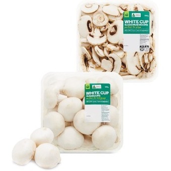 Woolworths Australian cup or sliced mushrooms 500g pack offer