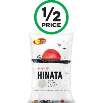Woolworths Sunrice hinata short grain rice 5 kg offer