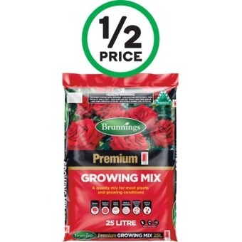 Woolworths Brunnings premium potting mix 25 litre offer