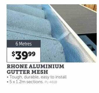 Rhone aluminium gutter mesh