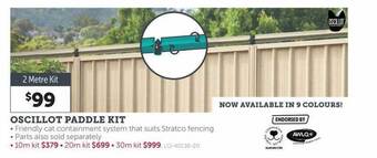 Stratco Oscillot paddle kit offer