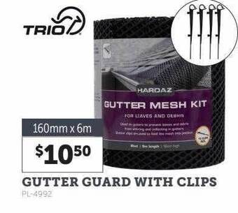 Gutter guard with clips