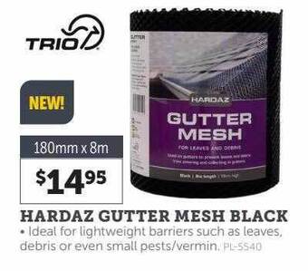 Stratco Hardaz gutter mesh black offer
