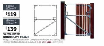 Stratco Galvanised quick gate frame offer