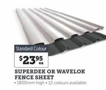 Superdek or wavelok fence sheet