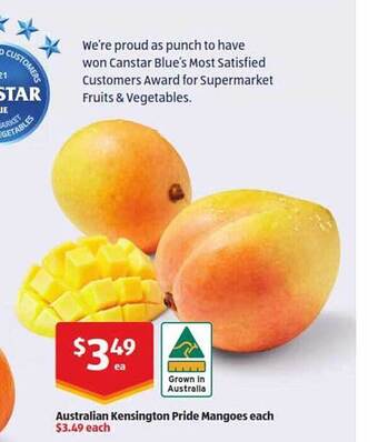 ALDI Australian kensington pride mangoes each offer