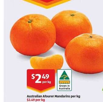 ALDI Australian afourer mandarins per kg offer
