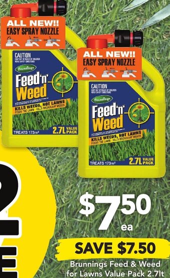 Drakes Brunnings Feed & Weed for Lawns offer