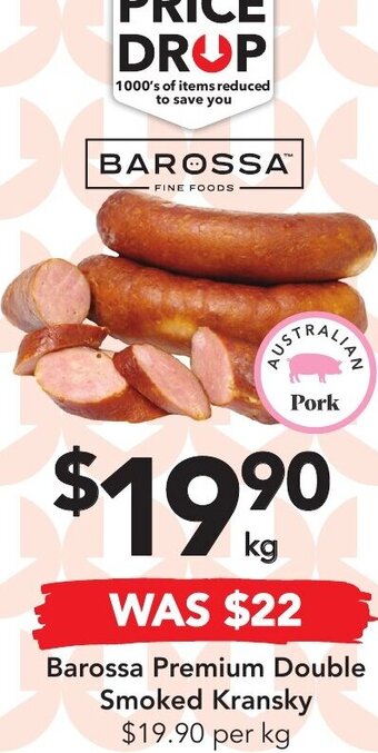 Drakes Barossa Premium Double Smoked Kransky offer