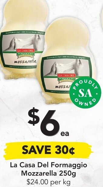 Drakes La Casa Del Formaggio Mozzarella 250g offer