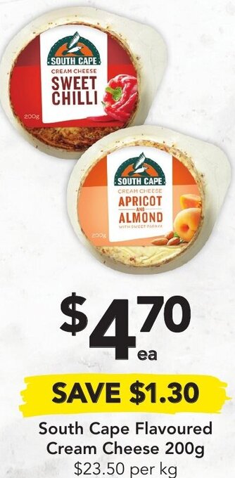 Drakes South Cape Flavoured Cream Cheese 200g offer