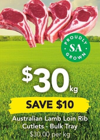 Drakes Australian Lamb Loin Rib Cutlets-Bulk Tray offer