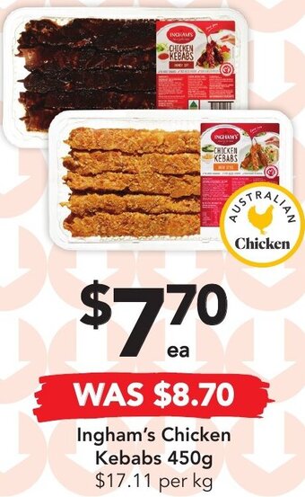 Drakes Ingham's Chicken Kebabs 450g offer