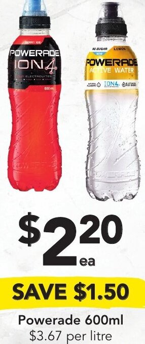 Drakes Powerade 600ml offer