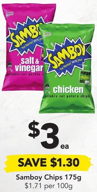 Drakes Samboy Chips 175g offer