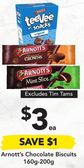 Drakes Arnott's Chocolate Biscuits 160g-200g offer