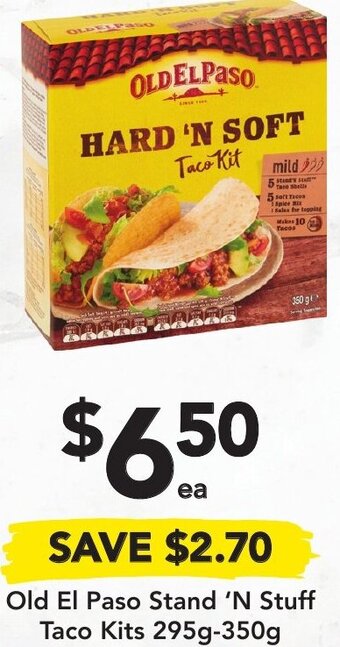 Drakes Old El Paso Stand 'N Stuff Taco Kits 295g-350g offer