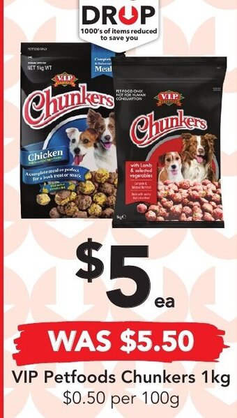 Drakes VIP Petfoods Chunkers 1kg offer