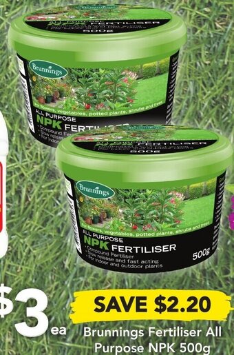Brunnings Fertiliser all Purpose NPK 500g