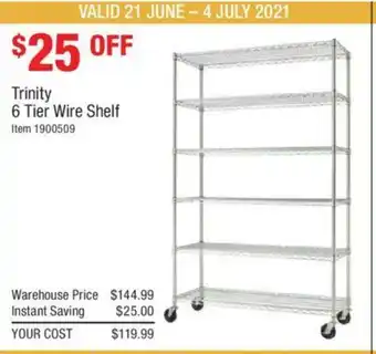 Costco Trinity 6 Tier Wire Shelf offer