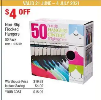 Non-Slip Flocked Hangers 50 Pack