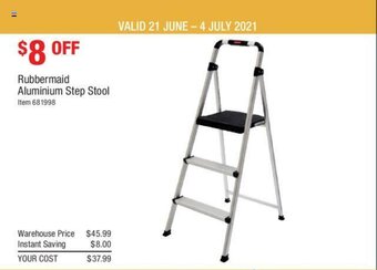 Rubbermaid Aluminum Step Stool