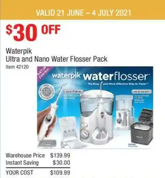 Costco Waterpik Ultra and Nano Water Flosser Pack offer