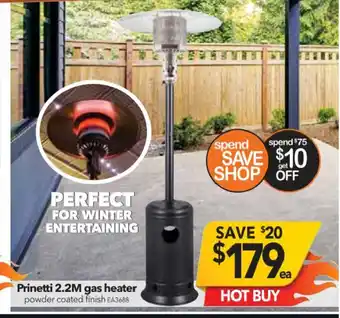 Cheap as Chips Prinetti 2.2M Gas Heater offer