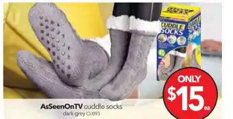 Cheap as Chips AsSeenOnTV Cuddle Socks Dark Grey offer