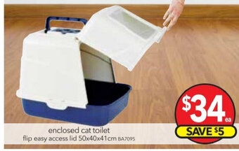 Cheap as Chips Enclosed Cat Toilet Flip Easy Access Lid 50x40x41cm offer