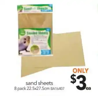 Cheap as Chips Sand Sheets 8 Pack 22.5x27.5cm offer