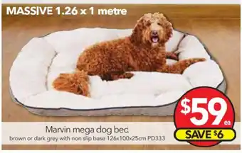 Cheap as Chips Marvin Mega Dog Bec 126x100x25cm offer