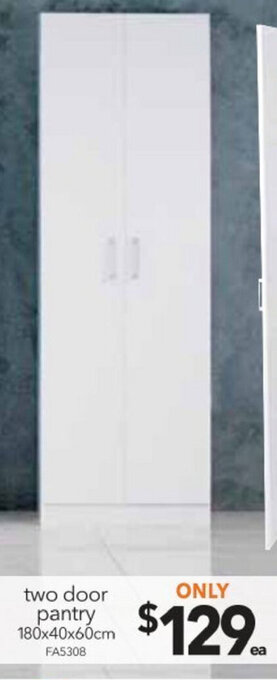 Cheap as Chips Two Door Pantry 180x40x60cm - FA5308 offer