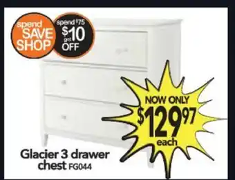 Cheap as Chips Glacier 3 Drawer Chest offer