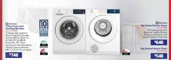 Retravision Electrolux 7.5kg front load washing machine electrolux 7kg vented sensor dryer offer