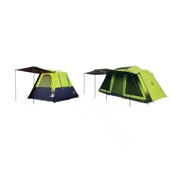 BCF Coleman traveller instant lighted tents offer