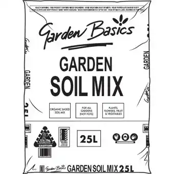Bunnings Garden basics 25l garden soil mix offer