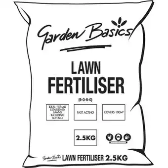 Bunnings Garden basics 2.5kg lawn fertiliser offer