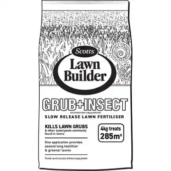 Scotts 4kg ‘lawn builder’ grub & insect lawn fertiliser