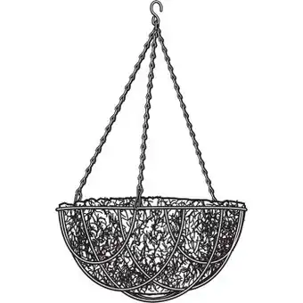 Lotus hanging basket with liner